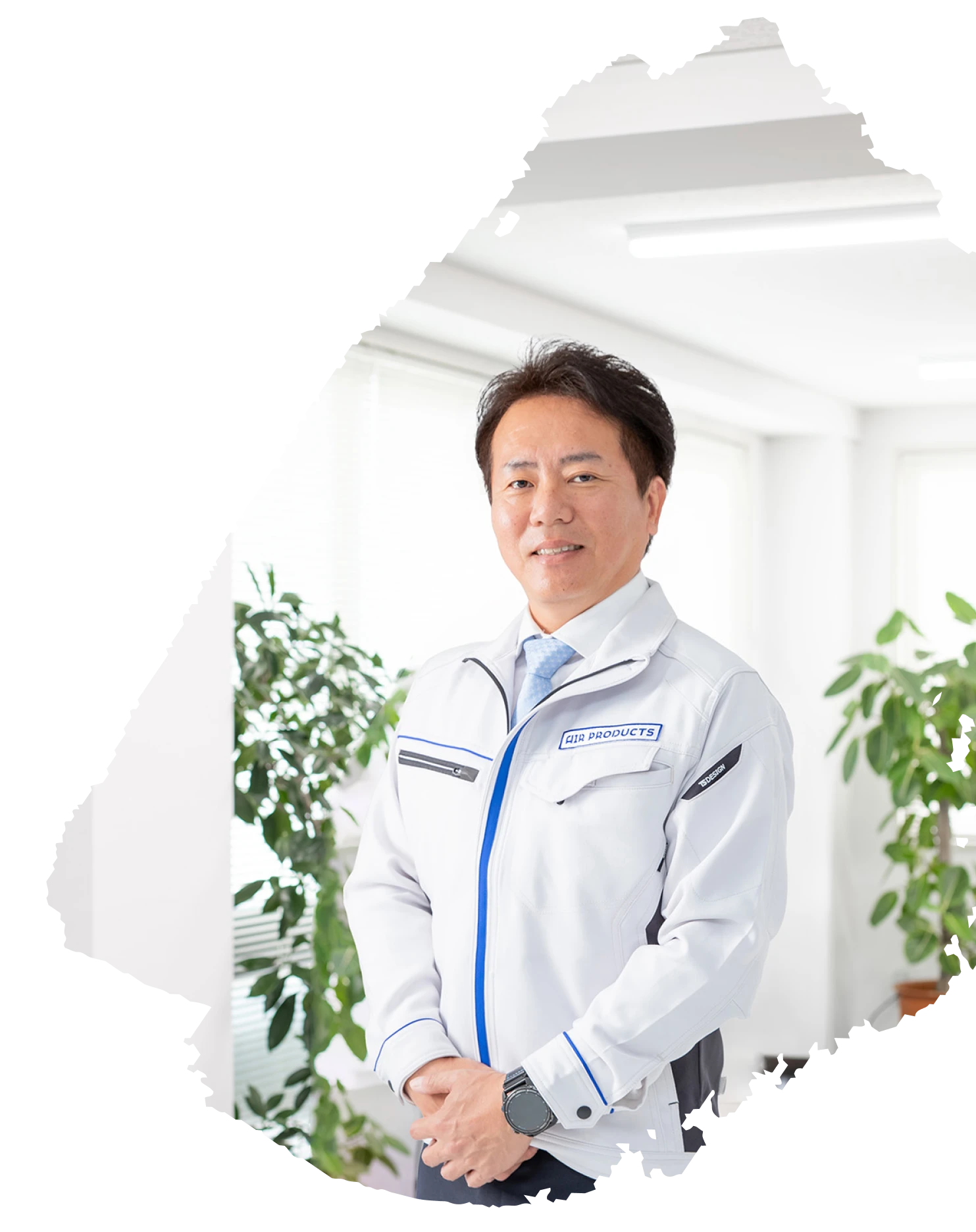 社長が後輩を指導している様子